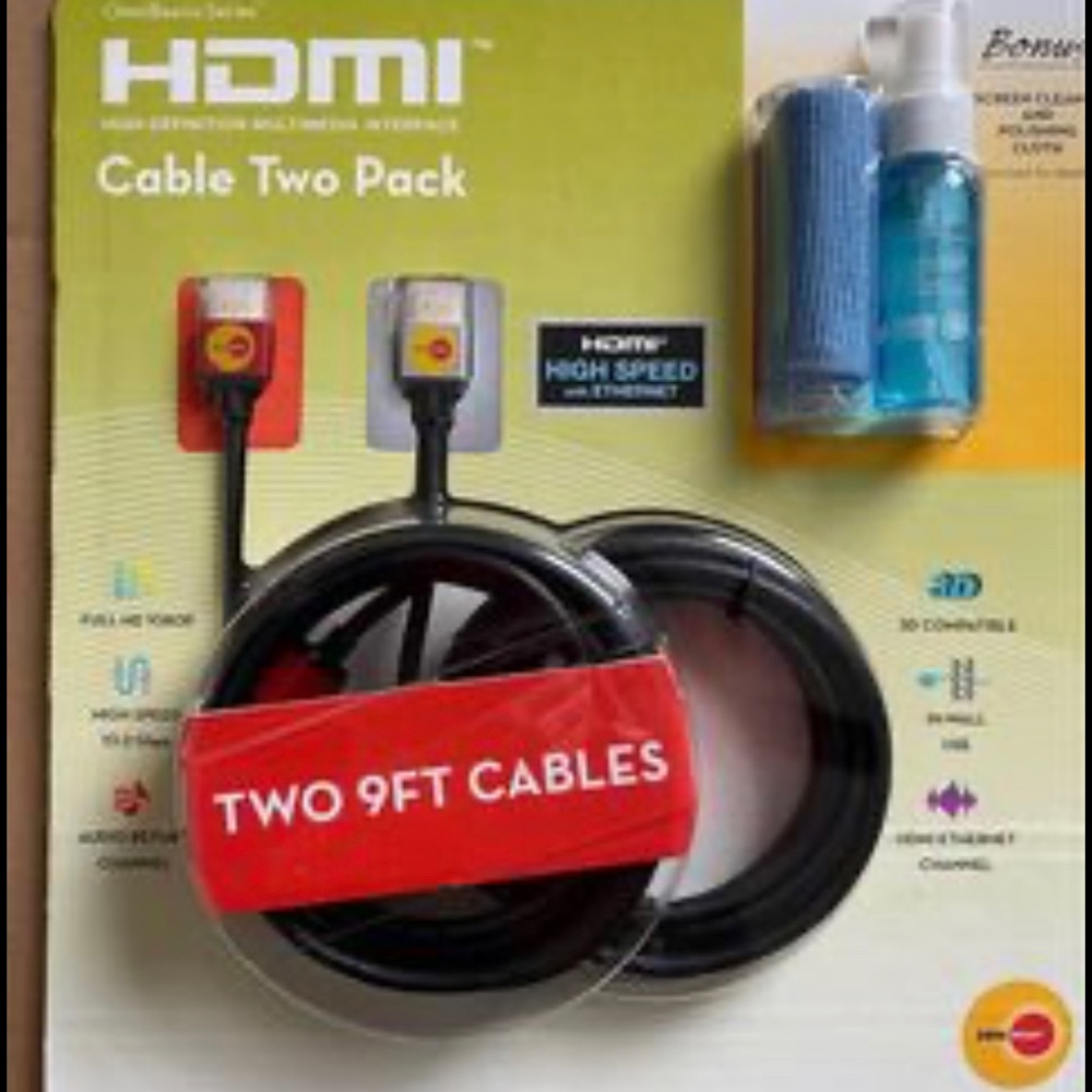 Set of Two 9’ HDMI cables
